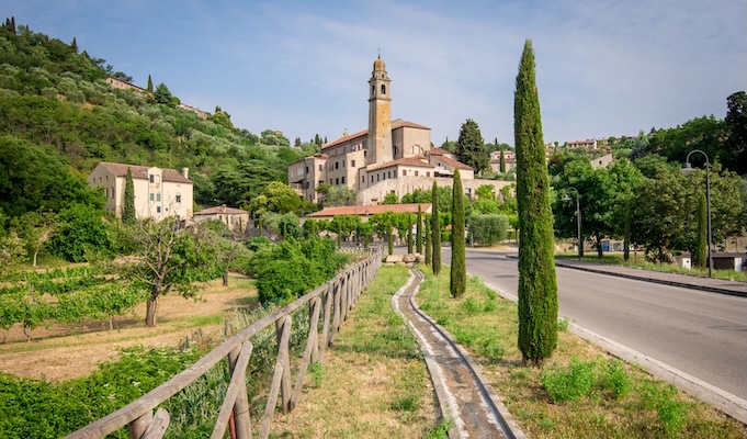 Panorama del borgo medievale di Arquà Petrarca sui Colli Euganei